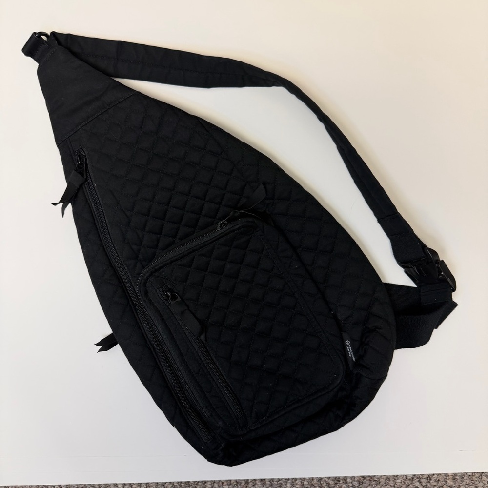 Vera Bradley Black Quilted Sling